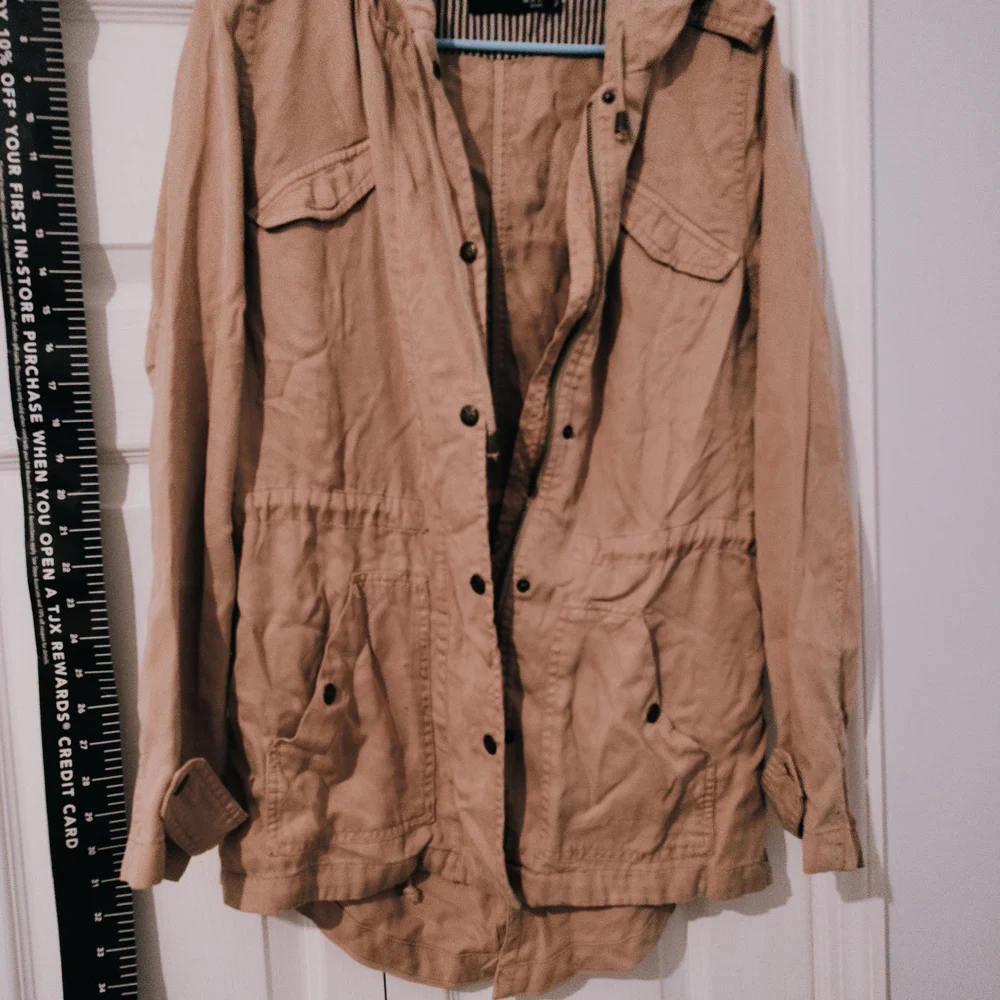 Women's Tan Jacket Or Blush Pink Color Medium Nordstrom 3/4 Length - Picture 8 of 12
